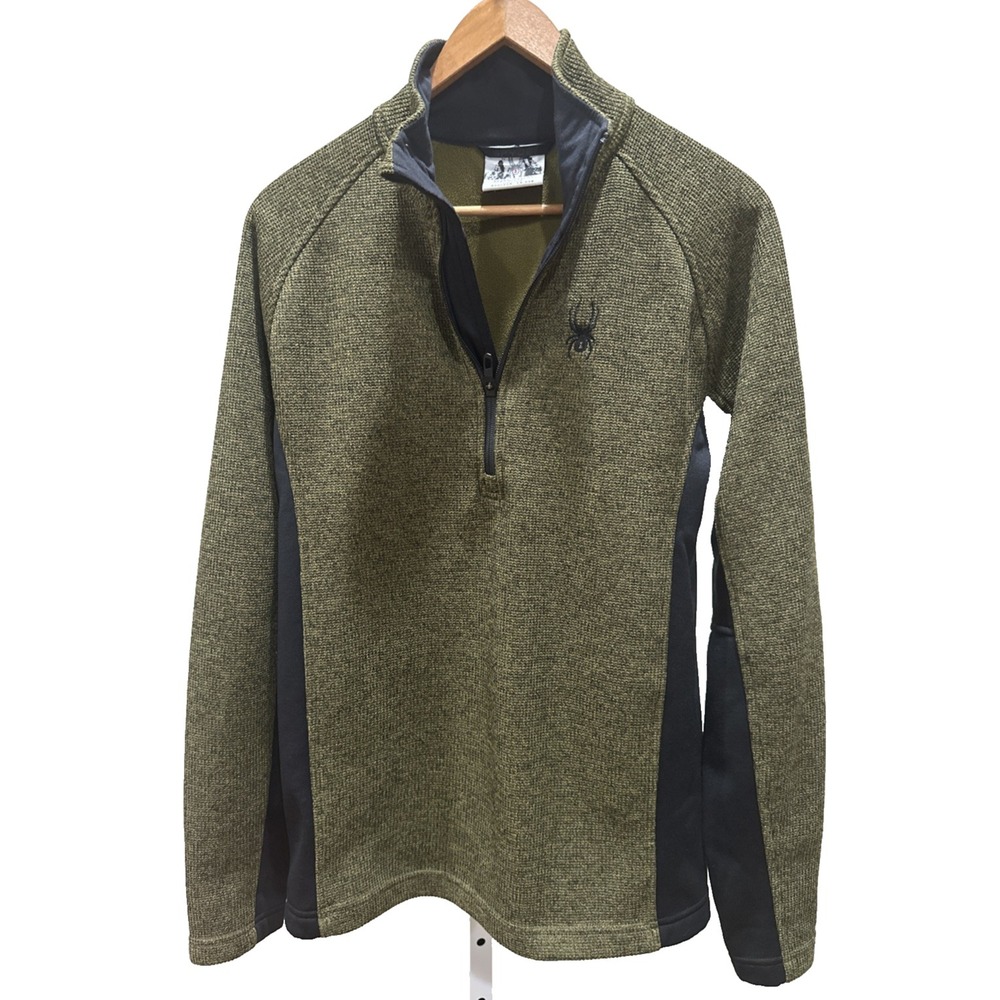 Spyder Men's Midweight Core Sweater 1/2 Zip Fleece Pullover Fall 2019 Green M